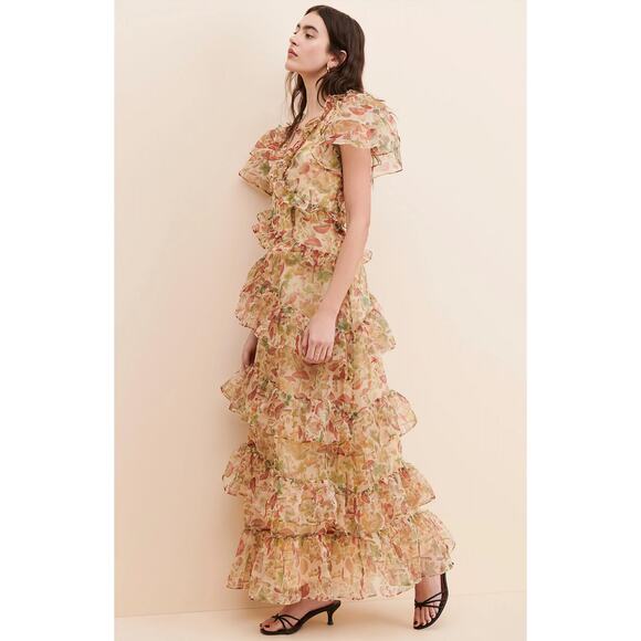 Selkie 2X The Elfin mushroom Ruffle Maxi Dress - Picture 1 of 10